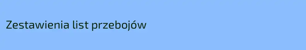 Zestawienia list przebojów